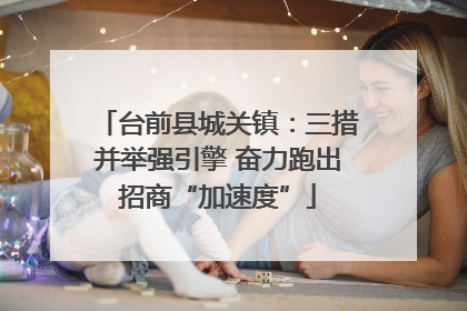 台前县城关镇：三措并举强引擎 奋力跑出招商“加速度”