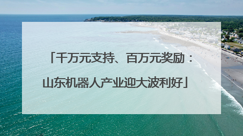 千万元支持、百万元奖励：山东机器人产业迎大波利好