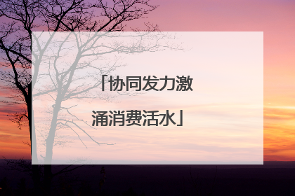 协同发力激涌消费活水