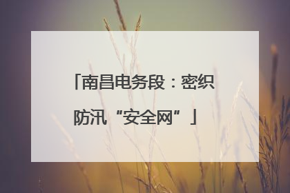 南昌电务段：密织防汛“安全网”