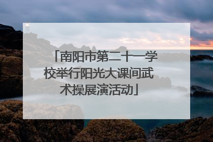 南阳市第二十一学校举行阳光大课间武术操展演活动