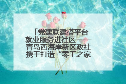 党建联建搭平台 就业服务进社区——青岛西海岸新区政社携手打造“零工之家”就业服务新阵地
