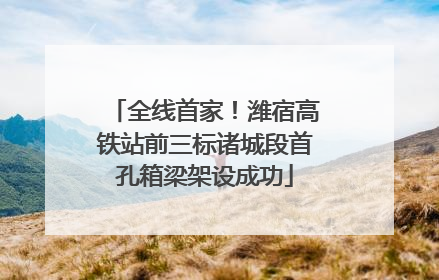 全线首家！潍宿高铁站前三标诸城段首孔箱梁架设成功