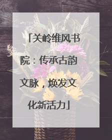 关岭维风书院：传承古韵文脉，焕发文化新活力