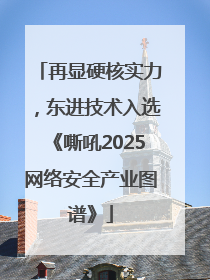 再显硬核实力，东进技术入选《嘶吼2025网络安全产业图谱》