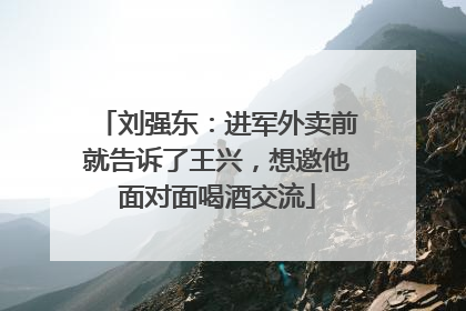 刘强东：进军外卖前就告诉了王兴，想邀他面对面喝酒交流