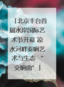 北京丰台首届水岸国际艺术节开幕 凉水河畔奏响艺术与生态 “交响曲”