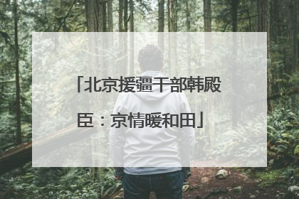 北京援疆干部韩殿臣：京情暖和田