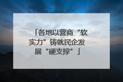 各地以营商“软实力”铸就民企发展“硬支撑”
