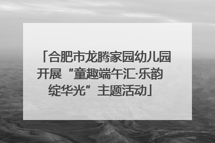 合肥市龙腾家园幼儿园开展“童趣端午汇·乐韵绽华光”主题活动