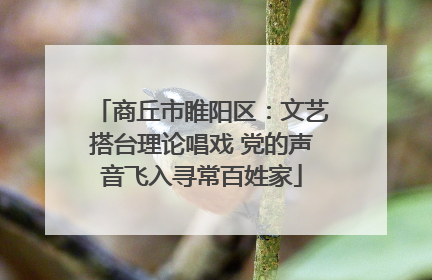 商丘市睢阳区：文艺搭台理论唱戏 党的声音飞入寻常百姓家