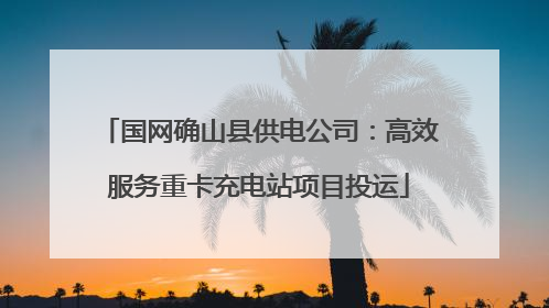 国网确山县供电公司：高效服务重卡充电站项目投运