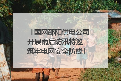 国网邵阳供电公司开展雨后防汛特巡 筑牢电网安全防线