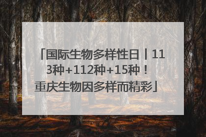 国际生物多样性日丨113种+112种+15种！重庆生物因多样而精彩