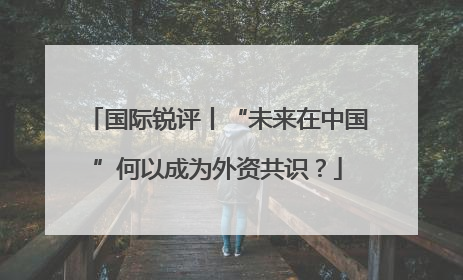 国际锐评丨“未来在中国”何以成为外资共识？