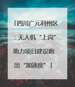四川广元利州区：无人机“上岗” 助力项目建设跑出“加速度”