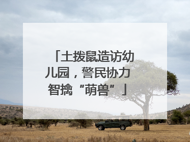 土拨鼠造访幼儿园，警民协力智擒“萌兽”
