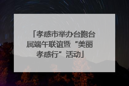孝感市举办台胞台属端午联谊暨“美丽孝感行”活动