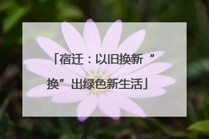 宿迁：以旧换新“换”出绿色新生活