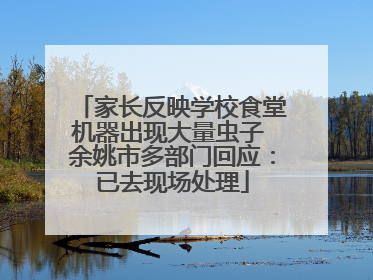 家长反映学校食堂机器出现大量虫子 余姚市多部门回应：已去现场处理