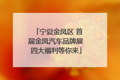 宁夏金凤区 首届金凤汽车品牌展四大福利等你来