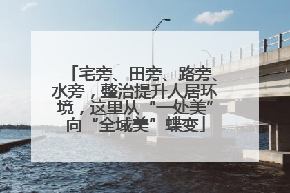 宅旁、田旁、路旁、水旁，整治提升人居环境，这里从“一处美”向“全域美”蝶变