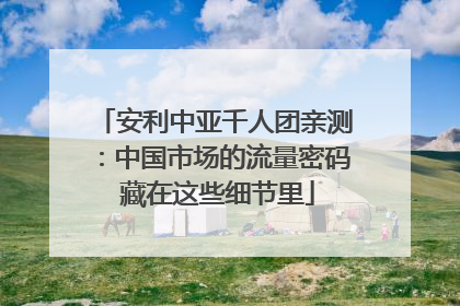 安利中亚千人团亲测：中国市场的流量密码 藏在这些细节里