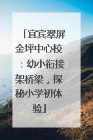 宜宾翠屏金坪中心校：幼小衔接架桥梁，探秘小学初体验