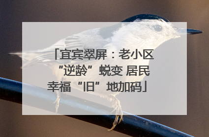 宜宾翠屏：老小区“逆龄”蜕变 居民幸福“旧”地加码