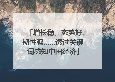 增长稳、态势好、韧性强……透过关键词感知中国经济