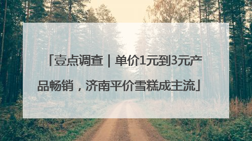 壹点调查｜单价1元到3元产品畅销，济南平价雪糕成主流