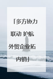 多方协力联动 护航外贸企业拓内销