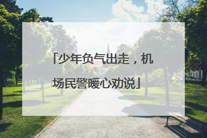 少年负气出走，机场民警暖心劝说