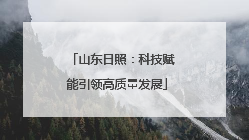 山东日照：科技赋能引领高质量发展