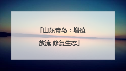 山东青岛：增殖放流 修复生态