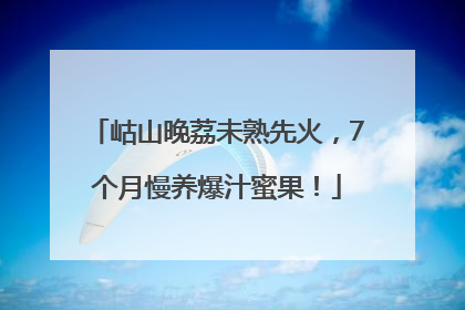 岵山晚荔未熟先火，7个月慢养爆汁蜜果！