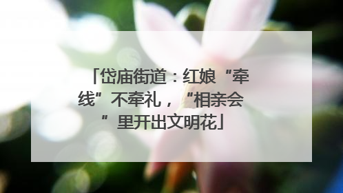 岱庙街道：红娘“牵线”不牵礼，“相亲会”里开出文明花