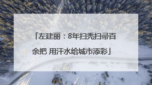 左建丽：8年扫秃扫帚百余把 用汗水给城市添彩