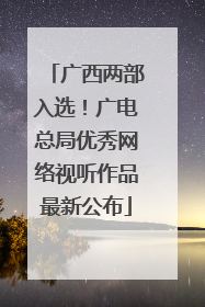 广西两部入选！广电总局优秀网络视听作品最新公布