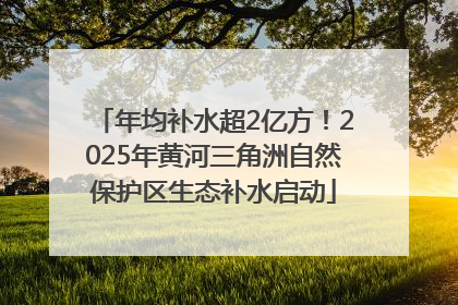 年均补水超2亿方！2025年黄河三角洲自然保护区生态补水启动