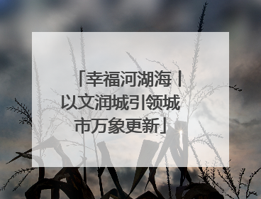 幸福河湖海丨以文润城引领城市万象更新