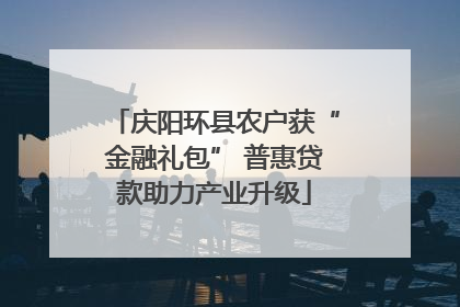庆阳环县农户获“金融礼包” 普惠贷款助力产业升级