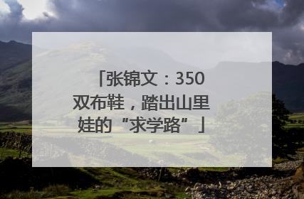 张锦文：350双布鞋，踏出山里娃的“求学路”