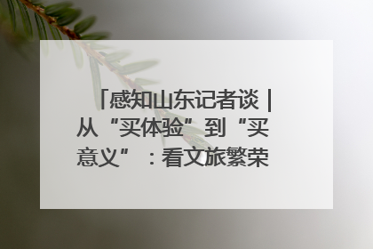 感知山东记者谈｜从“买体验”到“买意义”：看文旅繁荣背后的幸福新定义