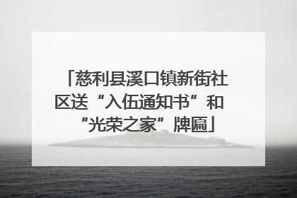 慈利县溪口镇新街社区送“入伍通知书”和“光荣之家”牌匾