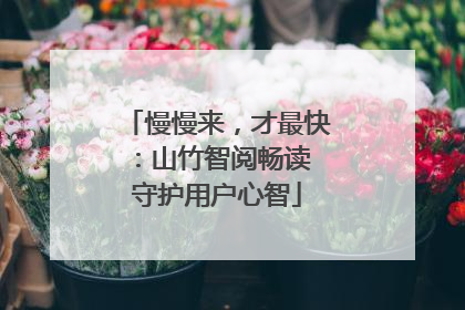 慢慢来，才最快：山竹智阅畅读 守护用户心智