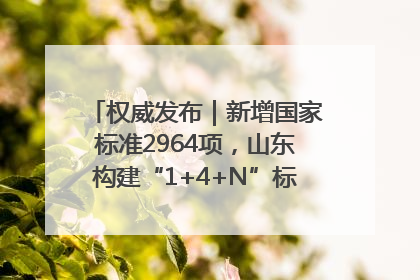 权威发布｜新增国家标准2964项，山东构建“1+4+N”标准化创新发展新格局