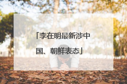 李在明最新涉中国、朝鲜表态