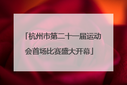 杭州市第二十一届运动会首场比赛盛大开幕