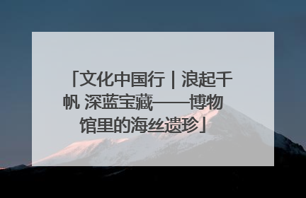 文化中国行｜浪起千帆 深蓝宝藏——博物馆里的海丝遗珍